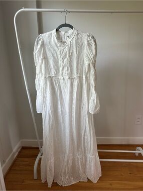 English Factory White Eyelet Tiered Maxi Dress